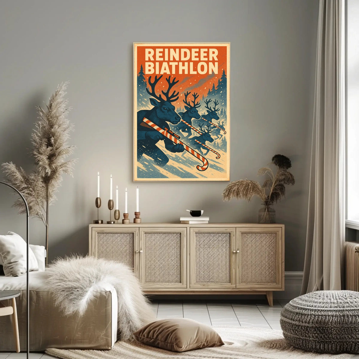 Reindeer Biathlon Poster