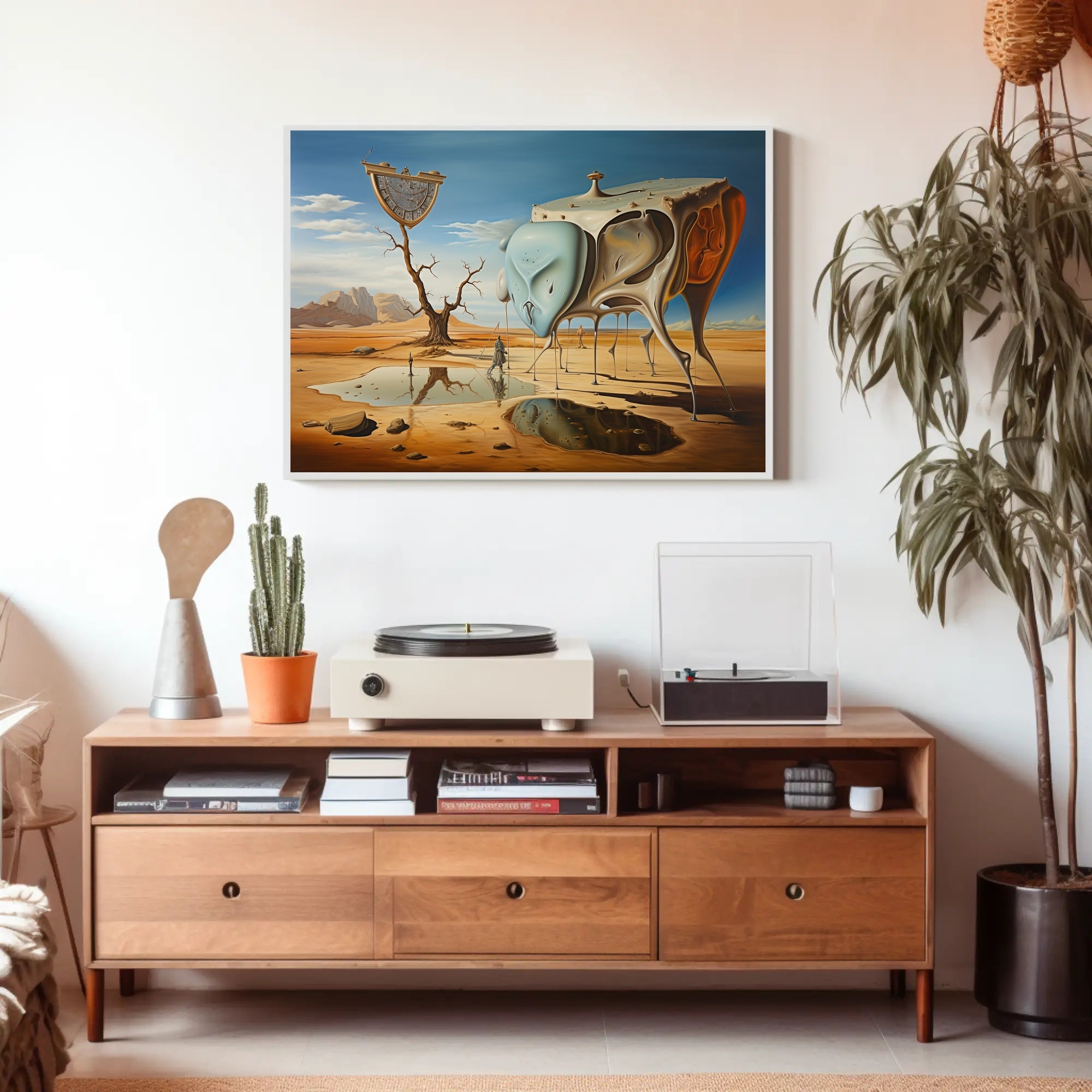 Surreal Dreamscape in a Desert Artistic Poster