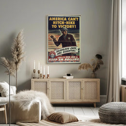 World War II Transportation Support WWII Poster