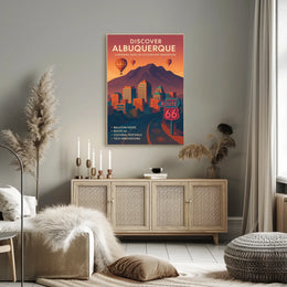 Albuquerque Cultural Hub Culture Innovation Hot Air Balloons Poster