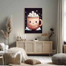 Kawaii Hot Chocolate Mug Illustration Art Poster