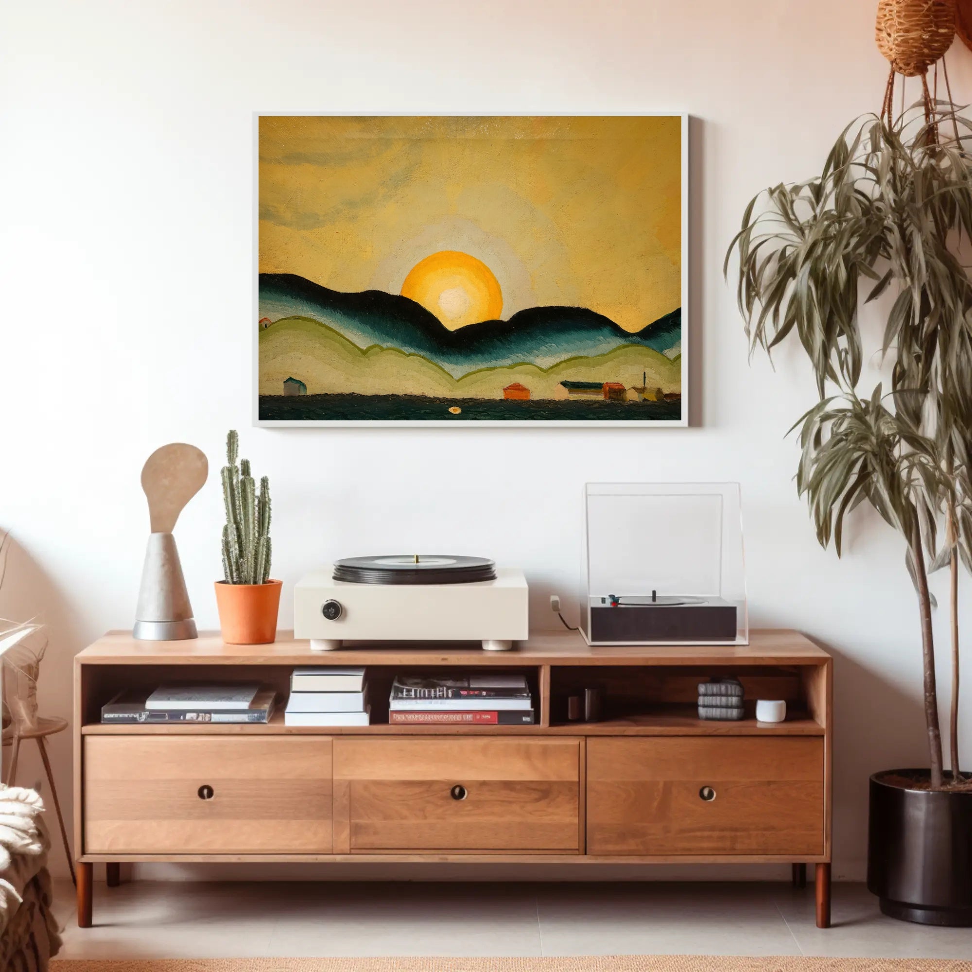 Sunrise Over Hills Poster