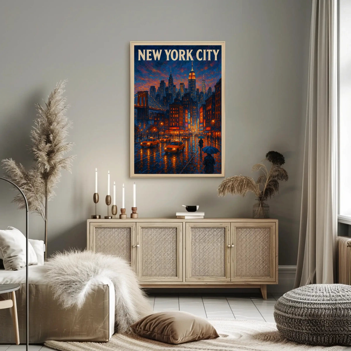 New York City Urban Evening Poster