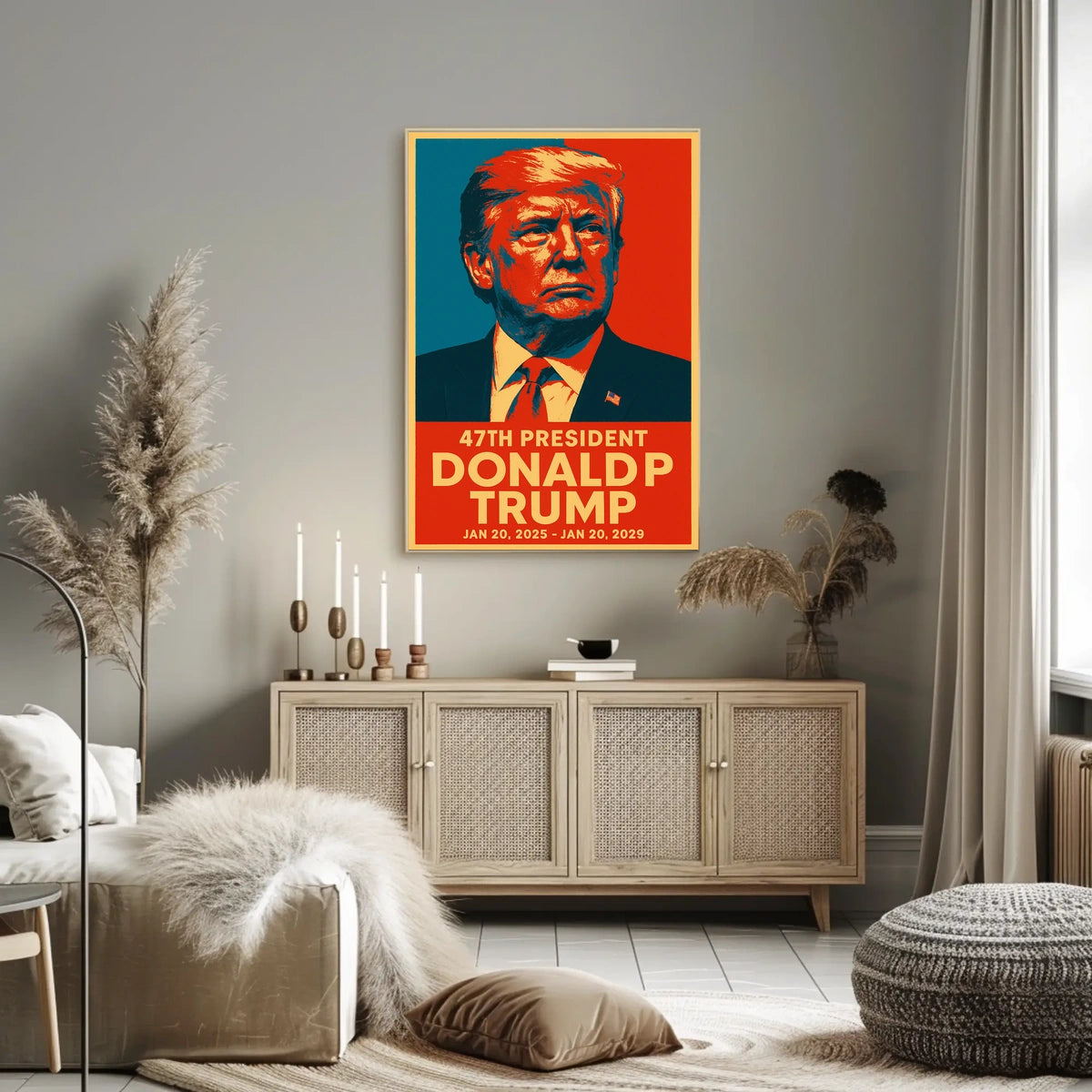 Trump Visionary Leadership Pop Art Patriotic Poster