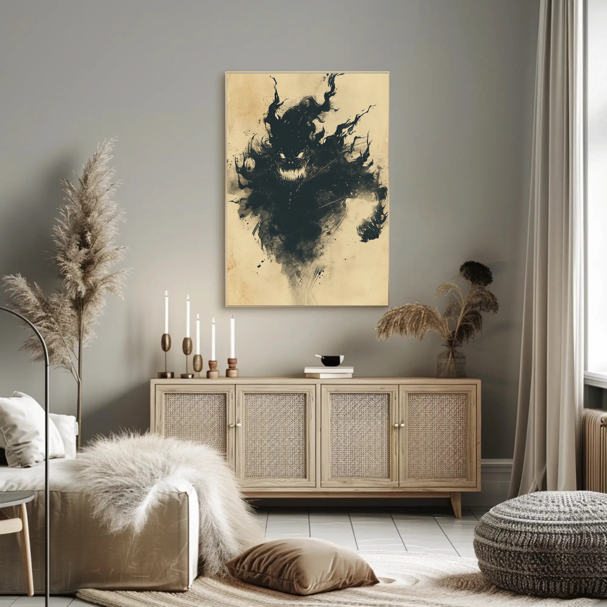 Shadowy Entity in Motion Poster PosterGoat