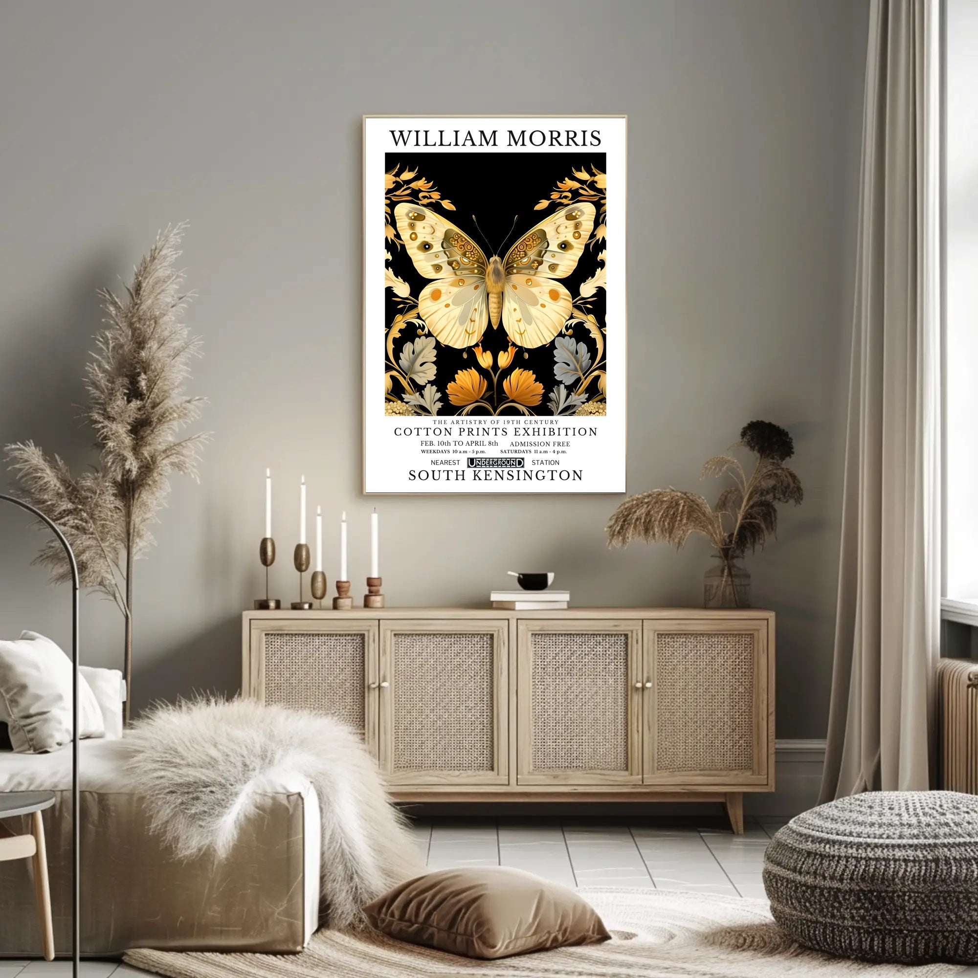 19th Century William Morris Art Exhibition Heritage Poster