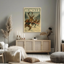 Reindeer Ski Team Poster