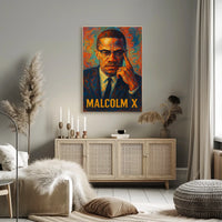 Malcolm X Iconic Portrait Poster