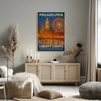Philadelphia Liberty Lights Poster