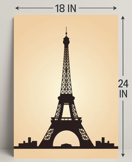 Eiffel Tower Silhouette Poster