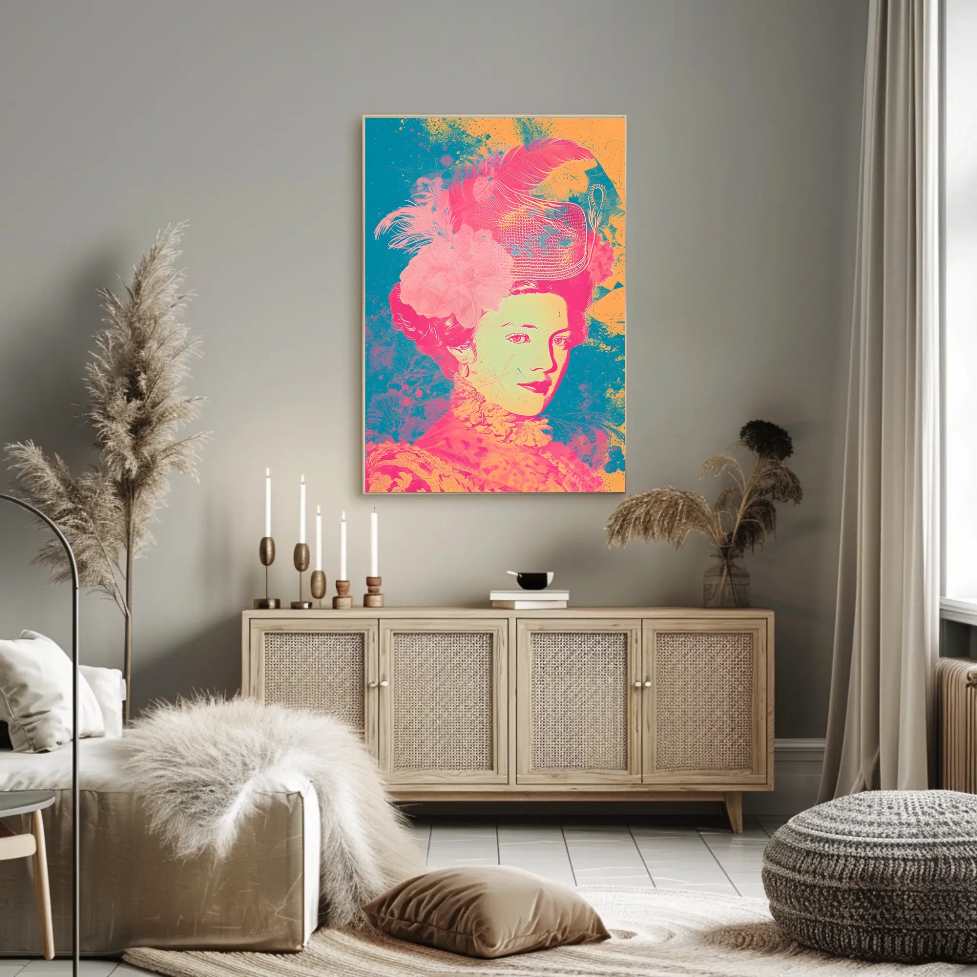 Vibrant Elegance Portrait Wall Art Print
