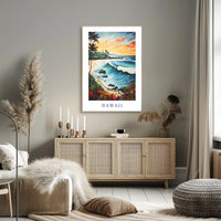 Hawaiian Tropical Paradise Travel Poster PosterGoat