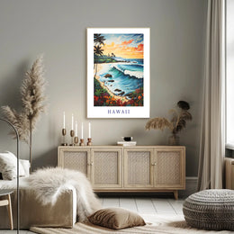 Hawaiian Tropical Paradise Travel Poster PosterGoat