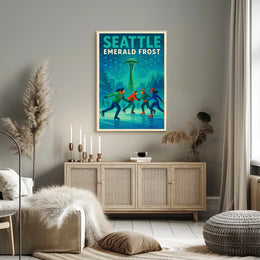 Seattle Emerald Frost Poster