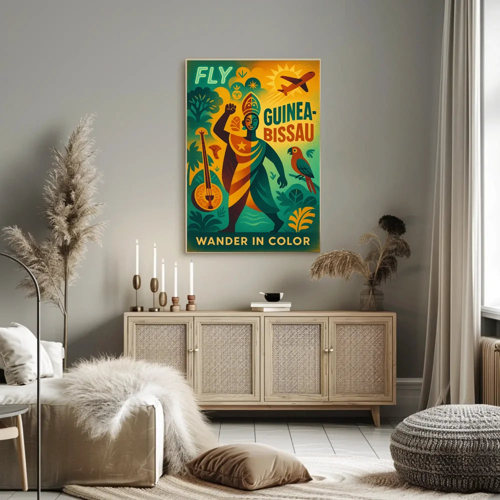 Guinea-Bissau Cultural Pride Retro Travel Poster PosterGoat