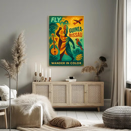 Guinea-Bissau Cultural Pride Retro Travel Poster PosterGoat