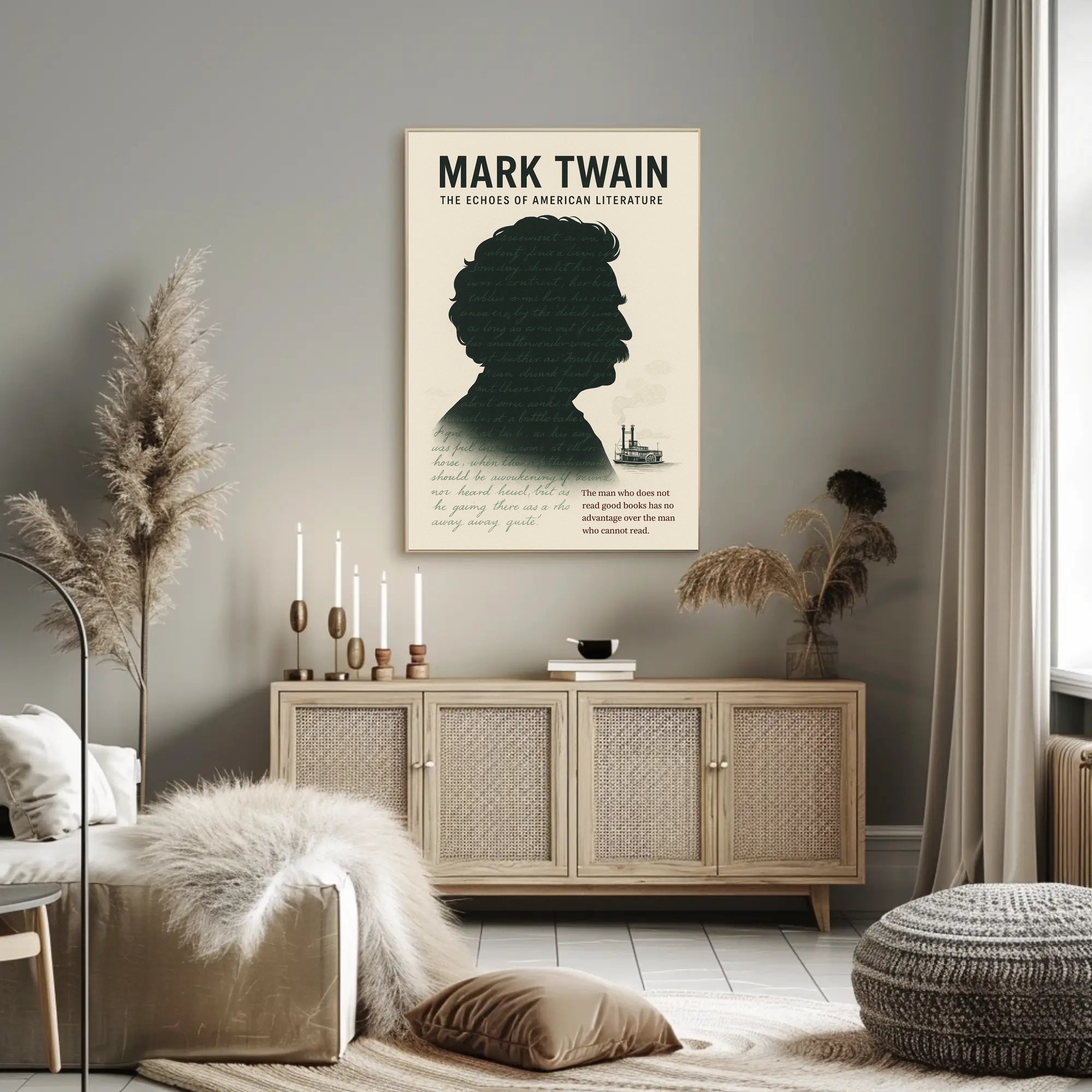 Mark Twain Vintage Inspiration Motivational or Quote Poster PosterGoat