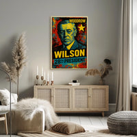 Woodrow Wilson 28th President of the United States Graffiti Pop Art Poster