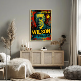 Woodrow Wilson 28th President of the United States Graffiti Pop Art Poster