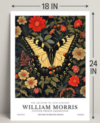 William Morris Artistic Butterfly Vintage Cultural or Heritage Poster