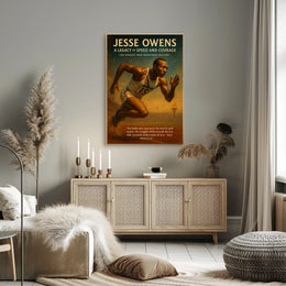 Jesse Owens Vintage Olympic Motivational Sports Poster