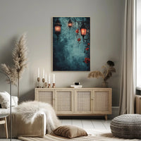 Enchanted Lanterns And Roses Poster