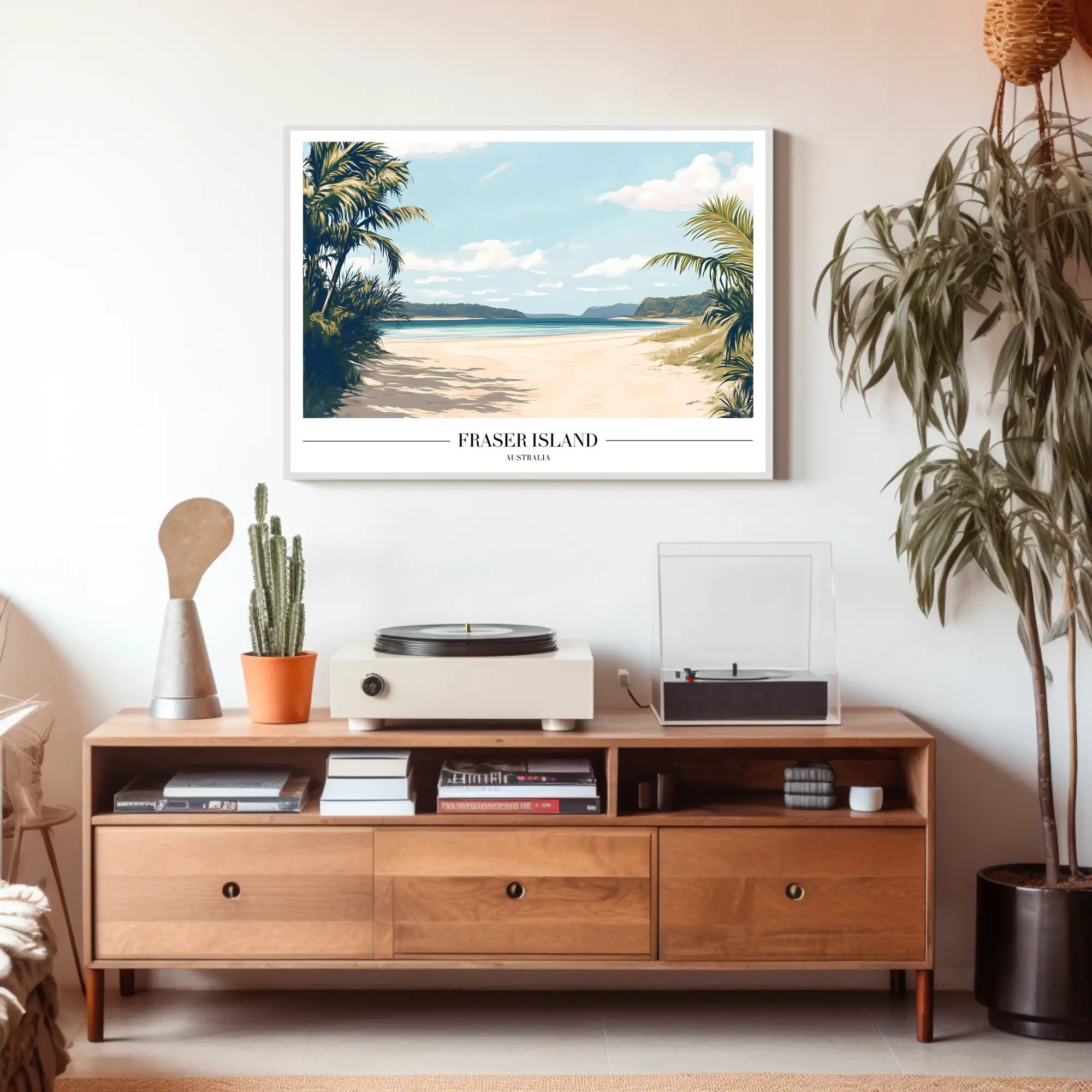 Fraser Island Scenic Beach Travel Poster