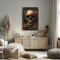 Skull And Roses Poster