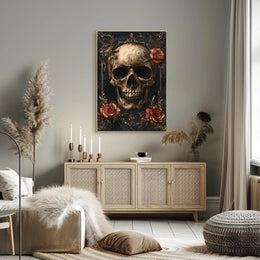 Skull And Roses Poster