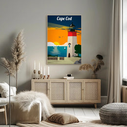 Cape Cod Lighthouse Coastal Adventure Travel Poster PosterGoat