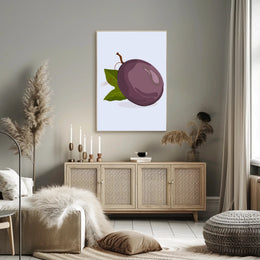 Plum Illustration Poster