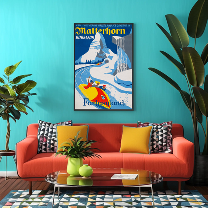 Disneyland Fantasyland Matterhorn 1960 Poster