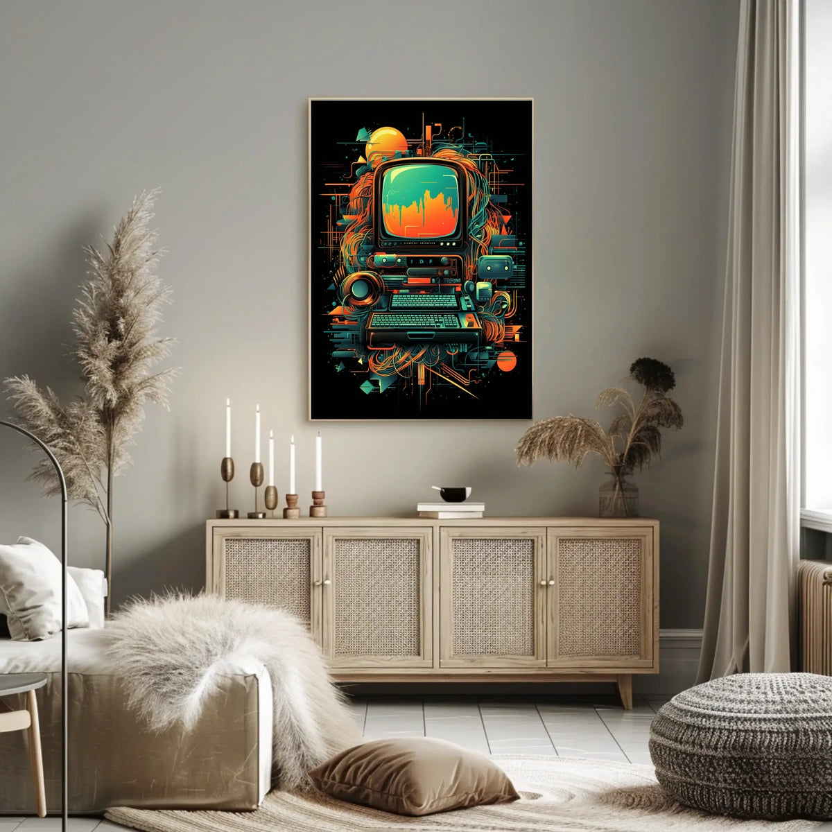 Retro Tech Fusion Poster