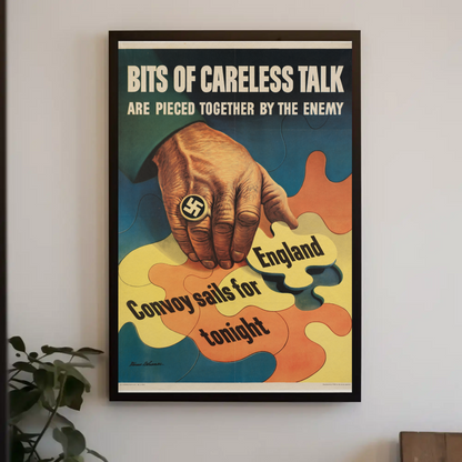 Careless Talk Enemy Nazi Puzzle Poster Travel Poster