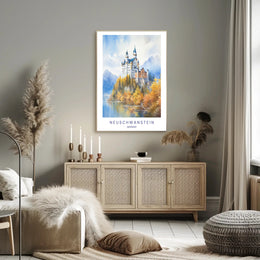 Neuschwanstein Castle Scenic Travel Poster PosterGoat