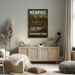 Memphis Riverfront Noël Poster