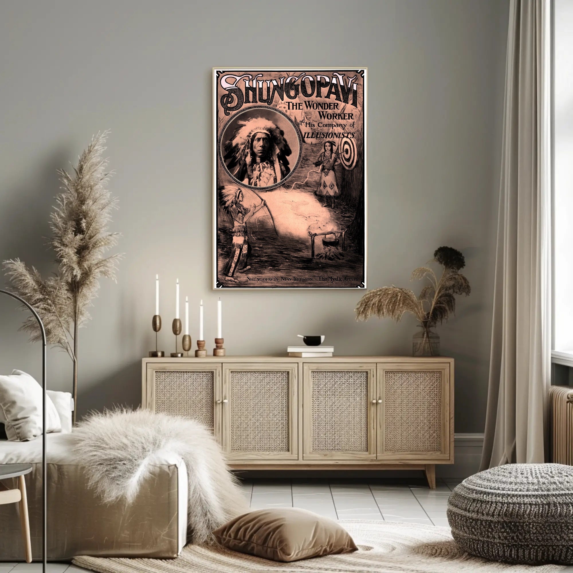 Mystical Native American Magic Show Cultural Heritage Poster