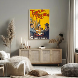 THREE FRIENDS Eye-Catching Abstract Pop Culture Poster