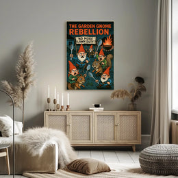 The Garden Gnome Rebellion Poster PosterGoat