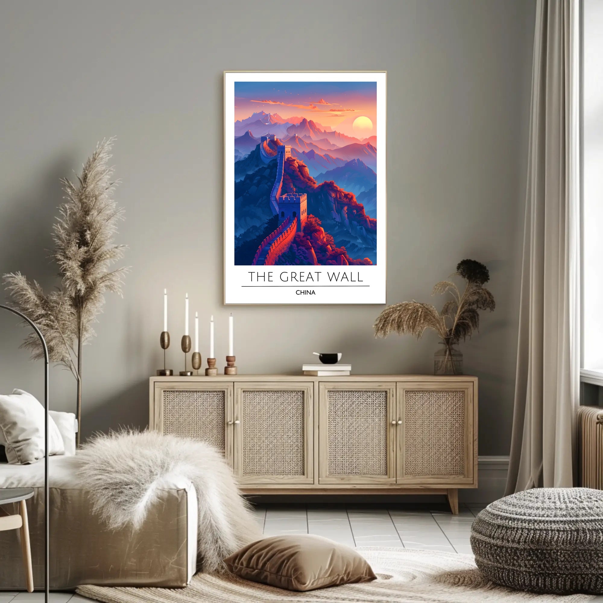 Great Wall of China Majesty Travel Poster
