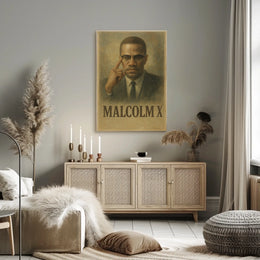Malcolm X Iconic Leader Poster