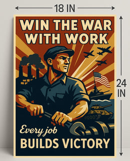 World War II Home-Front Labor Propaganda Poster