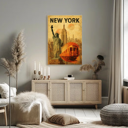 New York City Iconic Landmarks Poster