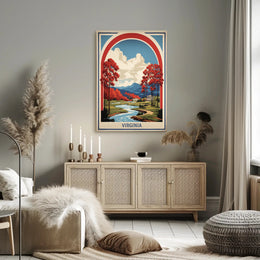 Scenic Virginia Landscape Vintage Art Travel Poster