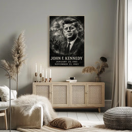 John F. Kennedy 35th President of the United States Double Exposure Poster