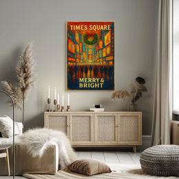 Times Square Merry Bright Poster