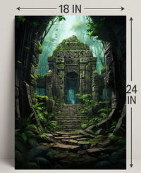 Ancient Jungle Ruins Poster