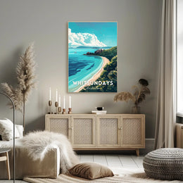 Whitsundays Scenic Illustration Travel Poster