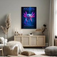 Axolotl in Xochimilco Artistic Animal Poster PosterGoat