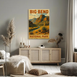Big Bend National Park Desert Vintage Wanderlust Poster